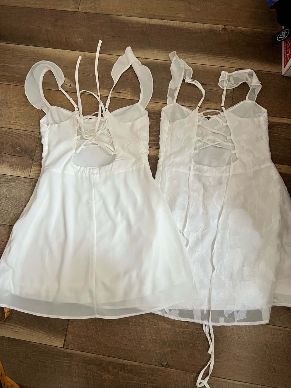 Princess Polly White Lace-Up Chemise & Floral Overlay Slip Dress Set